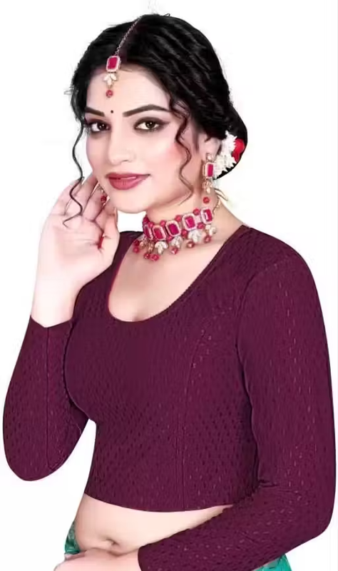 Pack of 3 Party Wear Printed Blouse for Women - Image 3