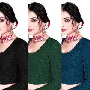 Pack of 3 Party Wear Printed Blouse for Women