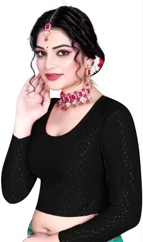 Pack of 3 Party Wear Printed Blouse for Women - Image 2
