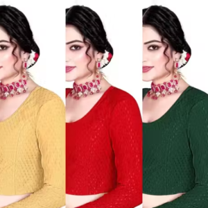 Pack of 3 Party Wear Printed Blouse for Women