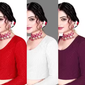 Pack of 3 Party Wear Printed Blouse for Women