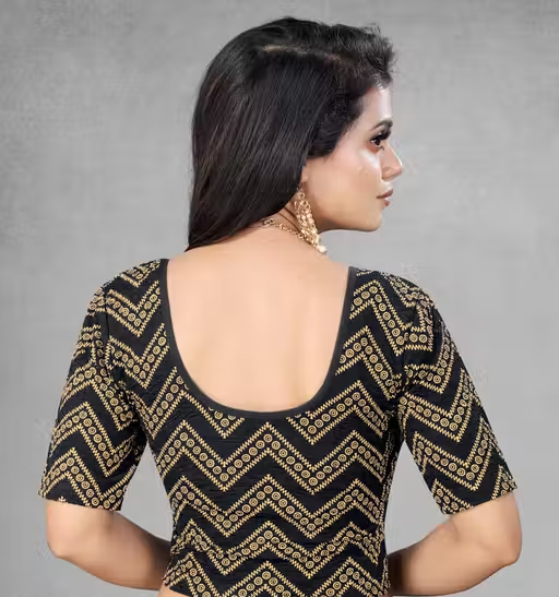 Readymade Printed Stretchable Latest Blouse for Women - Image 4