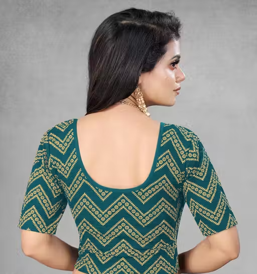 Readymade Printed Stretchable Latest Blouse for Women - Image 4