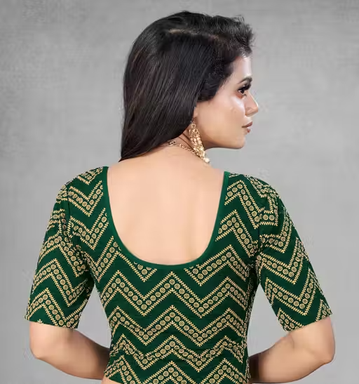 Readymade Printed Stretchable Latest Blouse for Women - Image 4