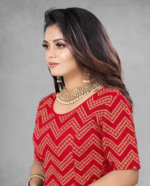Readymade Printed Stretchable Latest Blouse for Women - Image 3
