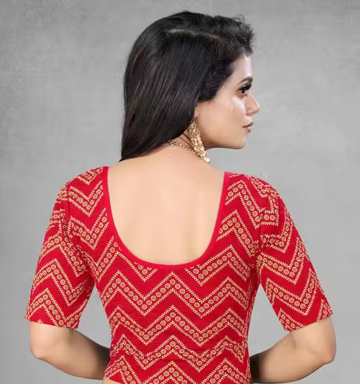 Readymade Printed Stretchable Latest Blouse for Women - Image 4