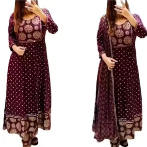 Printed Rayon Kurta Set for Women