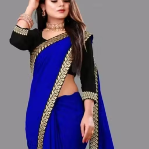 Solid/Plain Daily Wear Georgette Saree