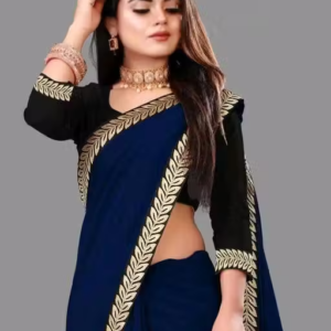 Solid/Plain Daily Wear Georgette Saree