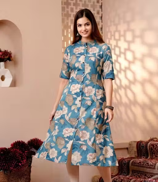 Women kurti flowers print
