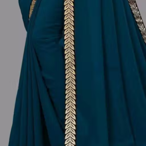 Solid/Plain Daily Wear Georgette Saree