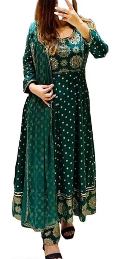 Printed Rayon Kurta Set for Women