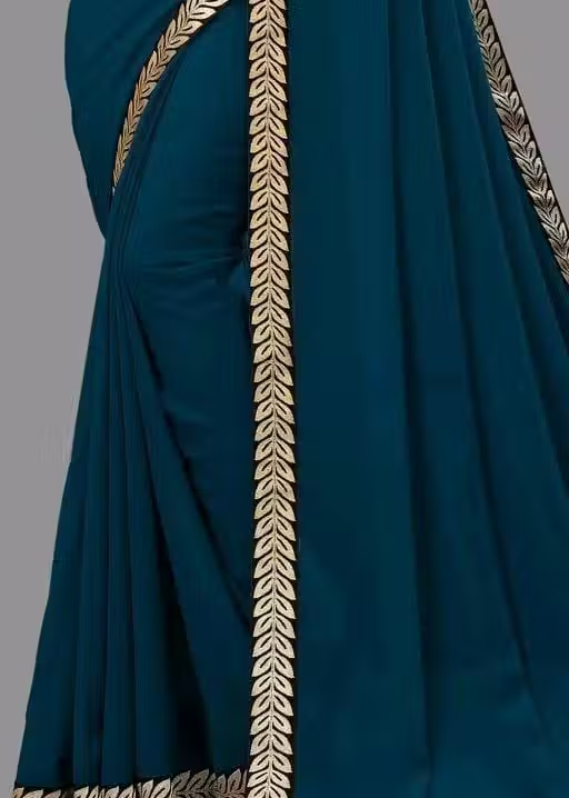 Solid/Plain Daily Wear Georgette Saree