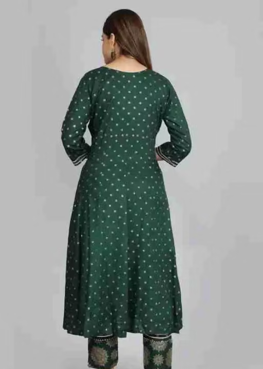 Printed Rayon Kurta Set for Women - Image 2