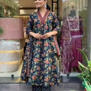 Printed Cotton Kurta Set for Women