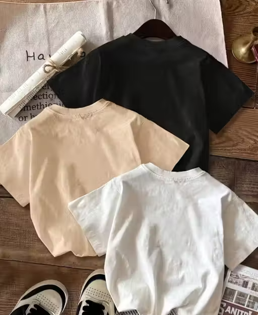3 Pcs Casual Minimalist Retro Graphic Cropped Bodysuit Set - Image 2