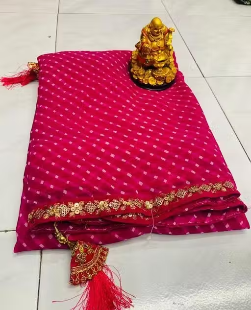 BANDHANI SAREE , BANDHEJ SAREE , BANDHNI SAREES , PURE GEORGETTE SAREES , SOFT GEORGETTE SAREES , NEW TRENDING SAREES , SAREES UNDER 399 , LEHARIYA SAREES , PLANE SAREES