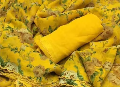 Designer georgette Laced saree with running blouse