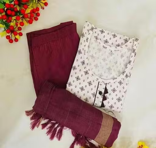 Trendy Women Fashion Kurti Trouser With Dupatta - Image 2