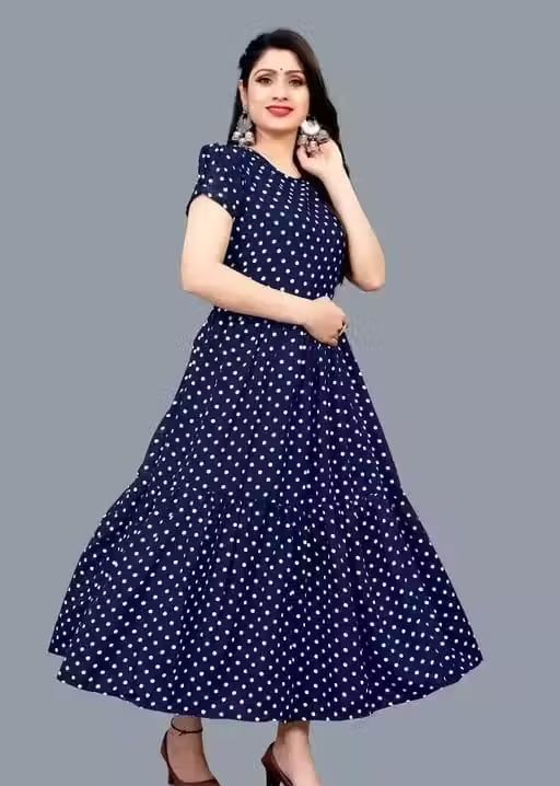 Polyster/Crepe fabric-Kurti Aanarkali