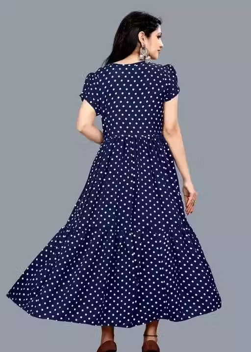 Polyster/Crepe fabric-Kurti Aanarkali - Image 2