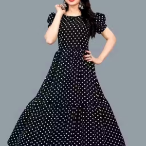 Polyster/Crepe fabric-Kurti Aanarkali