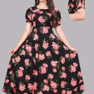 Polyster/Crepe fabric-Trendy Dress Fit and Flare