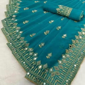 Self Design, Embroidered, Solid/Plain Bollywood Georgette