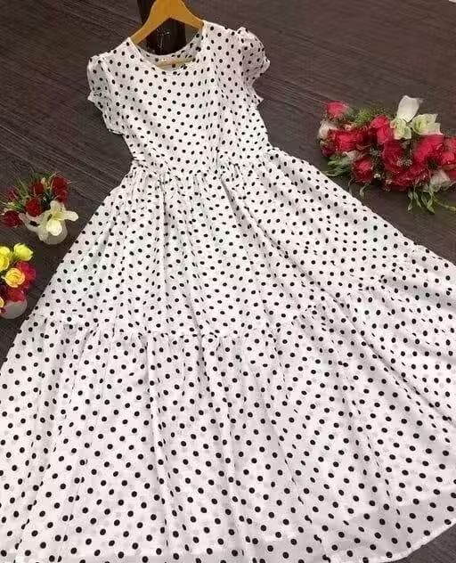 Polyster/Crepe fabric-Kurti Aanarkali - Image 2