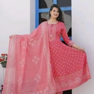Printed Rayon Kurta Set for Women