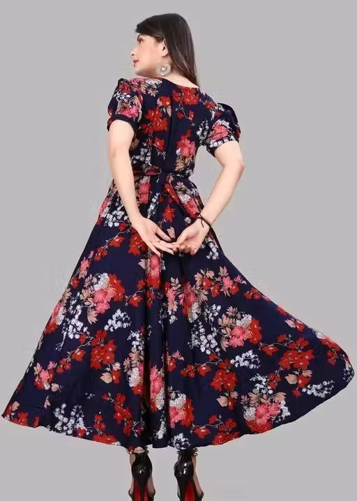 Polyster/Crepe fabric-Kurti Aanarkali - Image 2