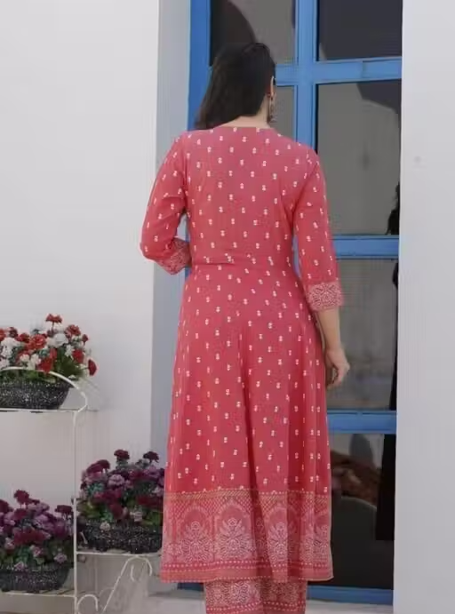 Printed Rayon Kurta Set for Women - Image 3