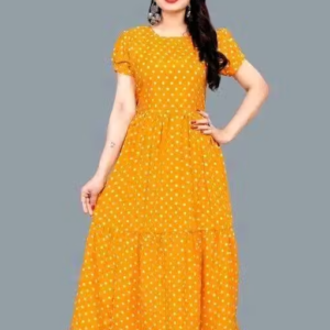 Polyster/Crepe fabric-Kurti Aanarkali