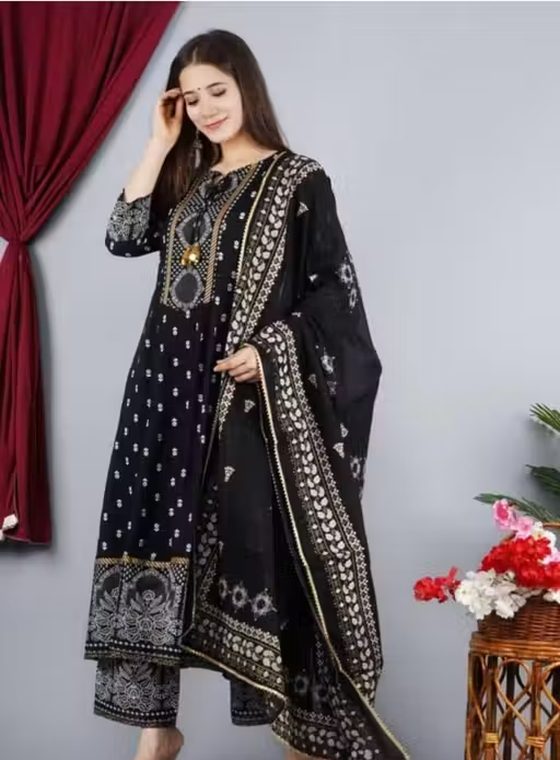 Rayon Kurta Palazzos for Women