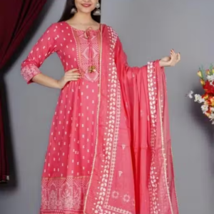 Printed Rayon Kurta Set for Women