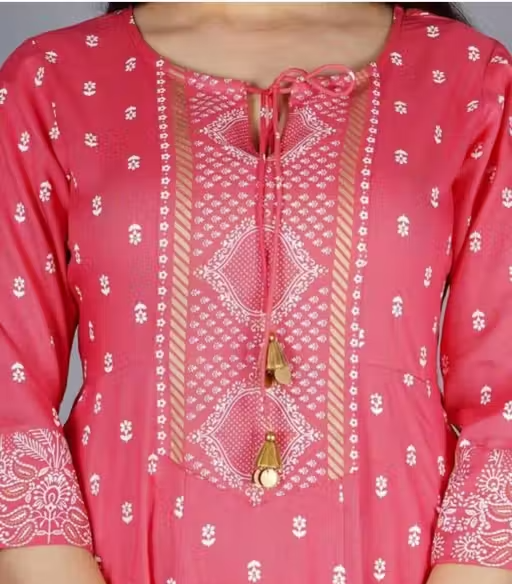 Printed Rayon Kurta Set for Women - Image 3
