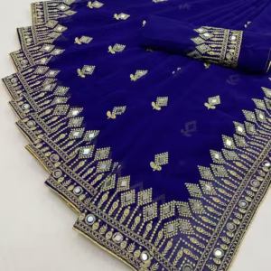 Self Design, Embroidered, Solid/Plain Bollywood Georgette