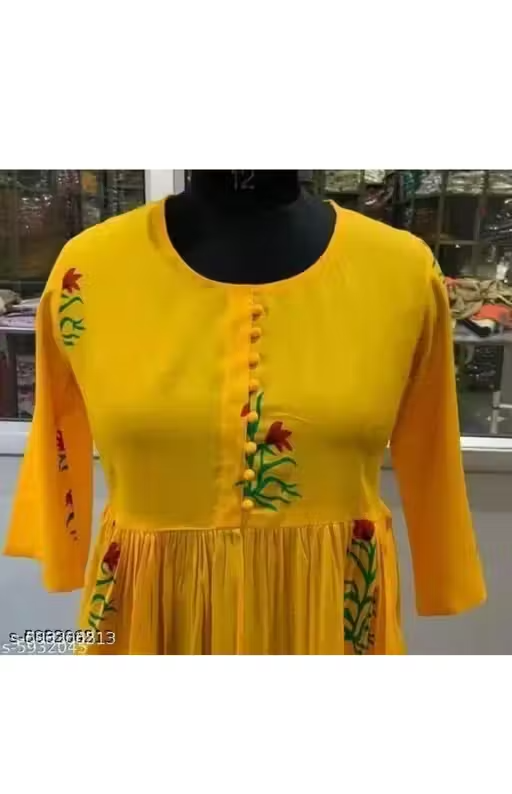Embroidered Cotton Kurta Palazzos Fit/ for Women - Image 2