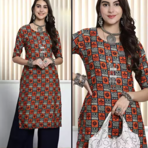 Printed Crepe Kurta for Women