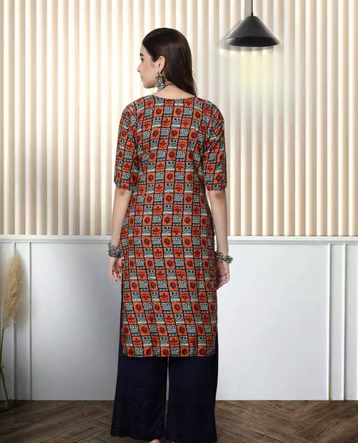 Printed Crepe Kurta for Women - Image 4