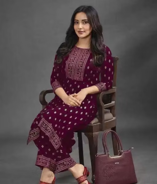Rayon Kurta Palazzos for Women