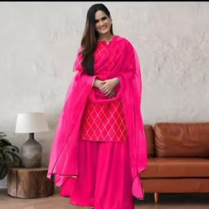 Printed Rayon Kurta Set for Women
