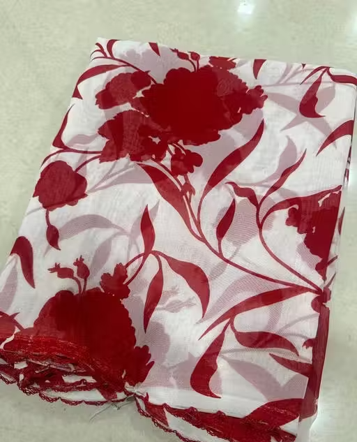 Georgette Printed Saree(With Lace)