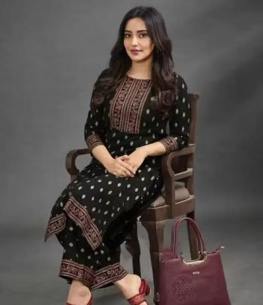 Rayon Kurta Palazzos for Women