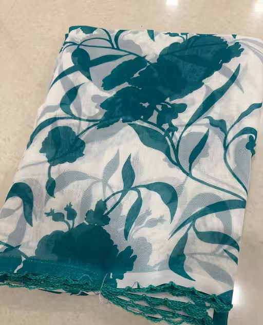 Georgette Printed Saree(With Lace)