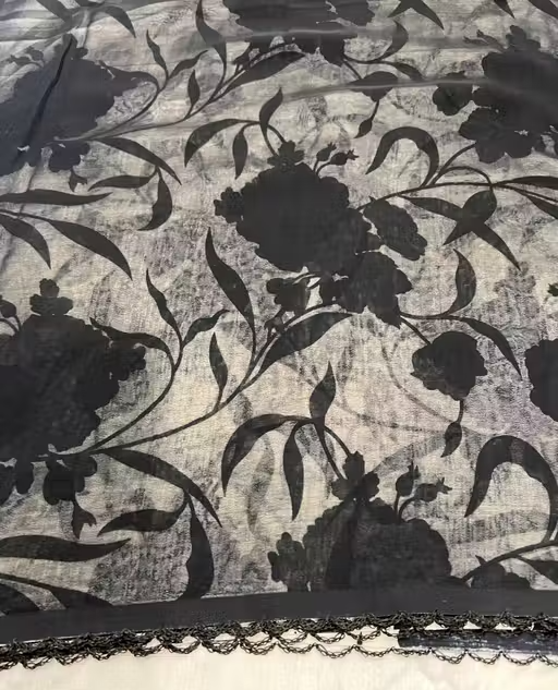 Georgette Printed Saree(With Lace) - Image 4