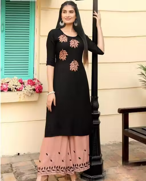 Rayon Kurta Palazzos for Women