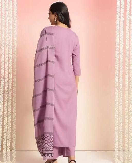 Rayon Kurta Palazzos for Women - Image 2