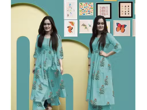 Printed Cotton Kurta for Women