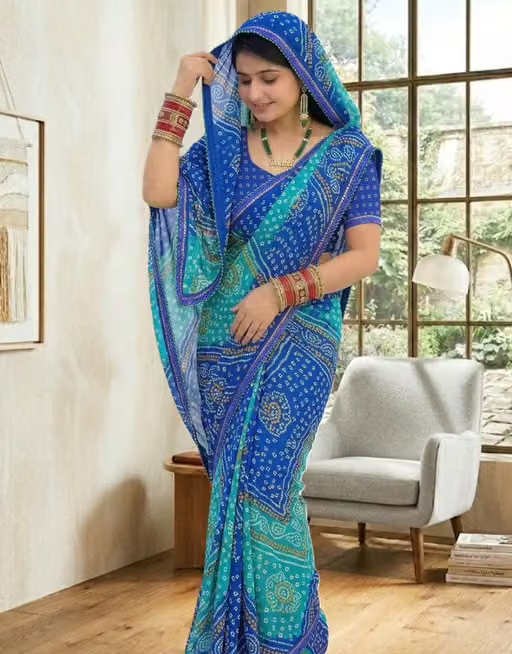 blue saree trending saree georgette saree
